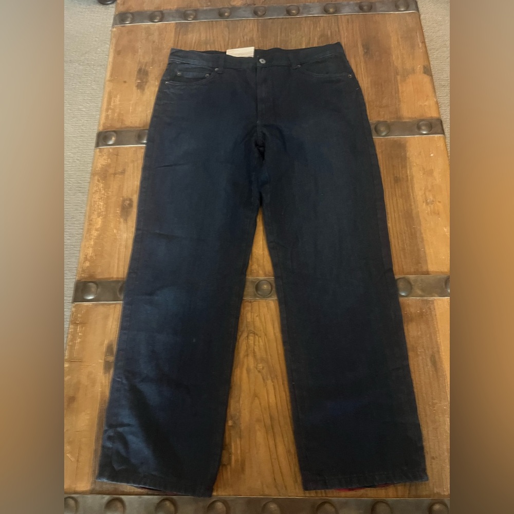 Adventuridge Men's Flannel Lined Denim Blue Jeans Size 40x32 NWT